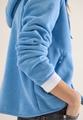 Fleecejacke mit Hoodie L - Fountain Blue