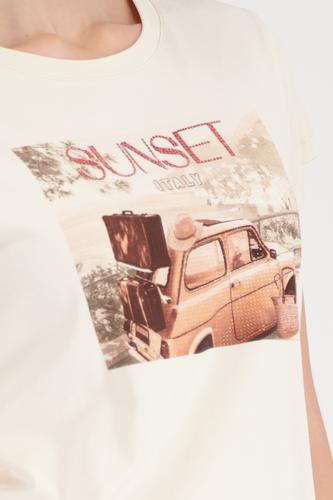 T-Shirt mit Auto-Print