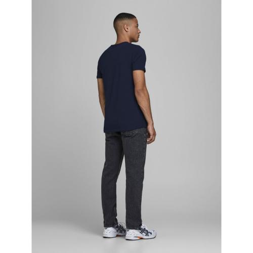 JJEBASIC O-NECK TEE S/S NOOS S Stretch - Navy Blue