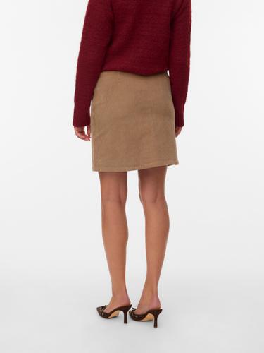 VMETTA HR SHORT CORD SKATER SKIRT NOOS L - Silver Mink