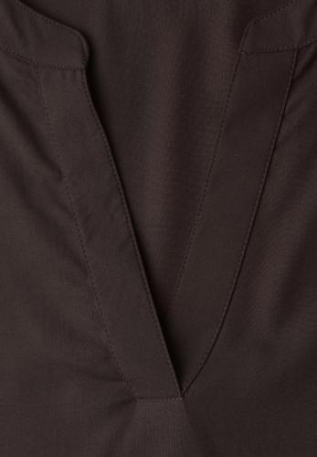 Kurzarm Bluse mit Turn-Up 36 - Espresso Brown