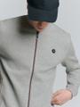 Sweater Full Zipper Pique Bomber Grau M