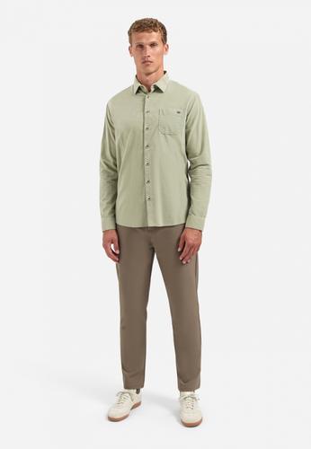 Shirt Solid Fine Herringbone XXL Regular Fit - Light Moss