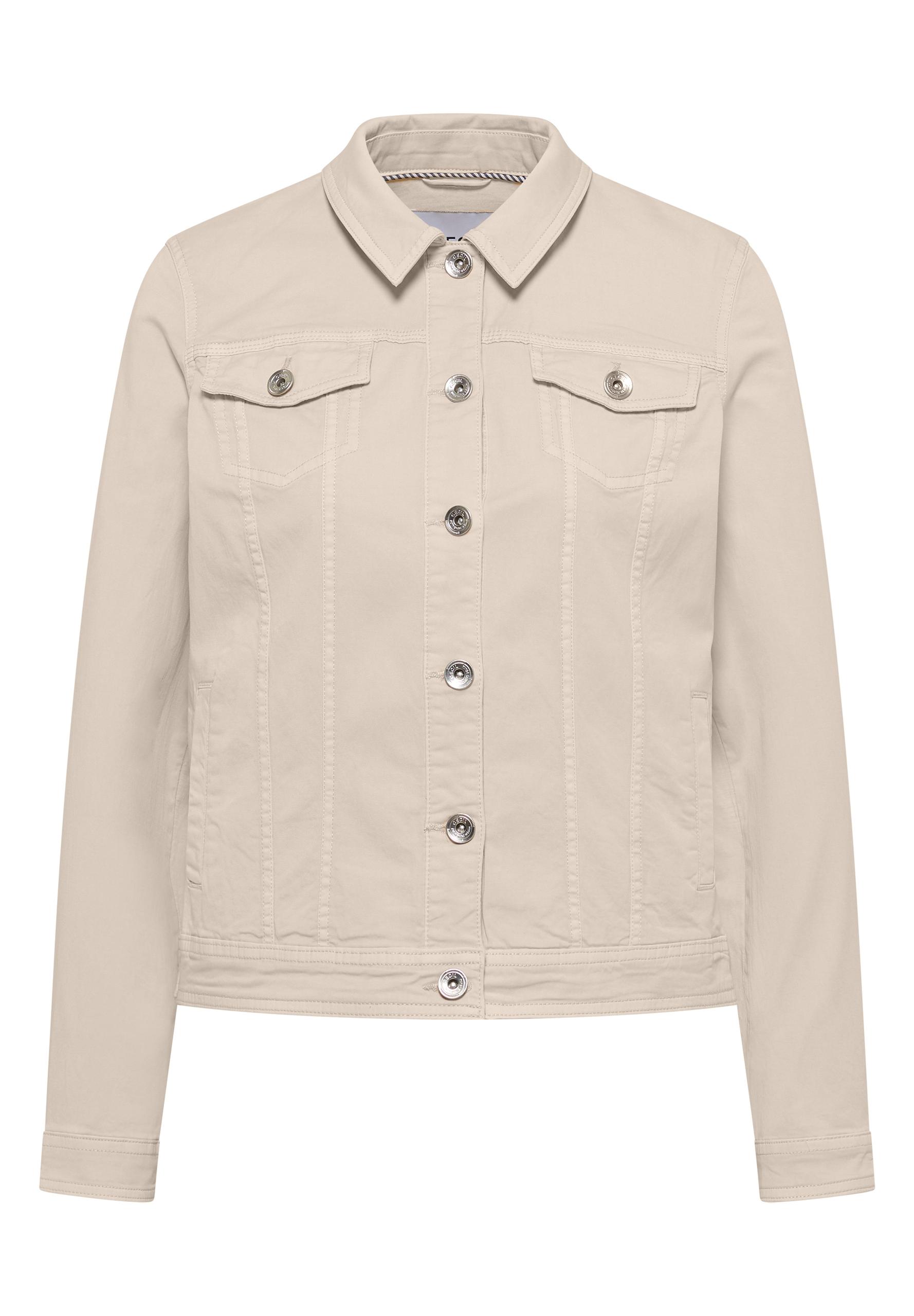 Jeansjacke mit Brusttaschen und Knöpfen XXL - Dust Beige