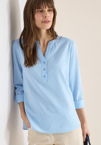 Gestreifte Seersucker Bluse