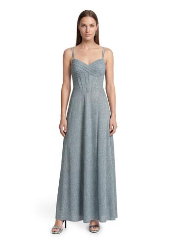 Abendkleid 32 Figurbetont - Weiß/grau