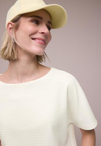 Dropped Shoulder Shirt mit Struktur 40 - Off White