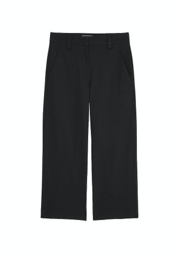 Interlock-Jersey-Hose wide 38 Wide Fit - Black