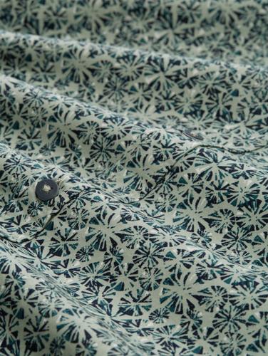 Fitted Hemd mit Muster XL Slim Fit - Mint Round Design