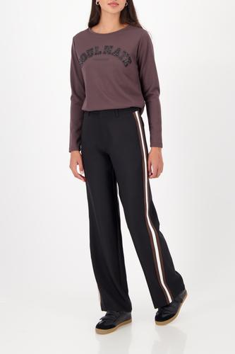 Langarmshirt mit Strassakzenten 36 - Brownie