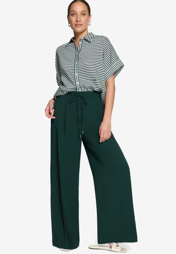 Stoffhose mit Bindegürtel 30 Inch 36 - Green Forest