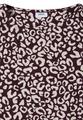 Knielanges Kleid aus Leinenmix mit Print M - Rich Burgundy