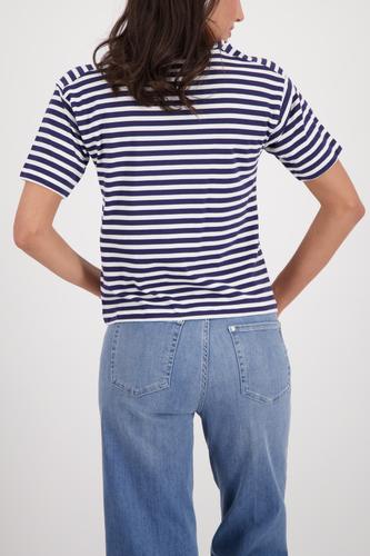 T-Shirt mit Streifen 40 - Marine Ringel