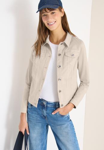 Jeansjacke mit Brusttaschen und Knöpfen XXL - Dust Beige
