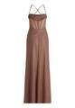 Kleid gefüttert, lang 36 - Taupe/silver