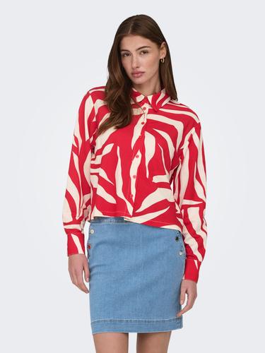 ONLSAKURA LS REG SHIRT WVN XS Normal geschnitten - Barbados Cherry