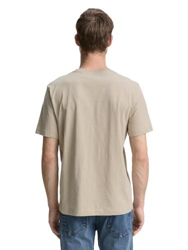 T-Shirt mit Logo-Print M Regular Fit - Cashew Beige