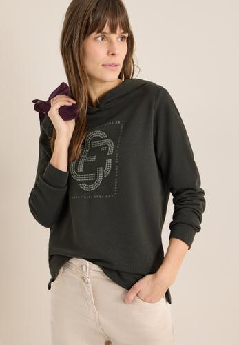 Hoodie mit Schmucksteinen S - Raw Khaki