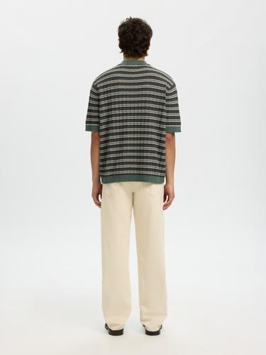 SLHDANE SS KNIT COLOR STRUCTURE POLO