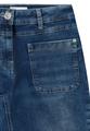 Wide Leg Patch Pocket Jeans 28/30 - Mid Blue Used Wash