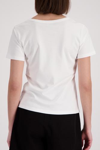 T-Shirt mit Frauenzeichnung 44 - Cream