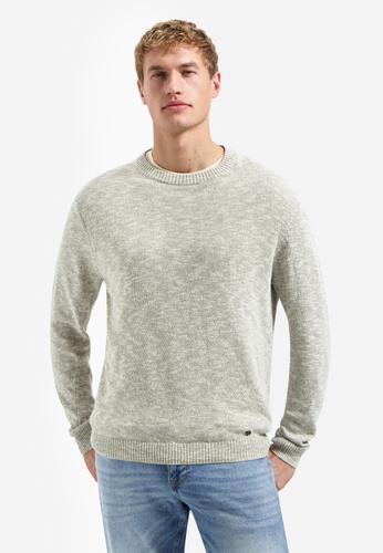 Pullover Crewneck Melange With Linen XL Regular Fit - Taupe
