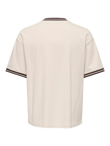 ONSLES CLASSIQUES CASPIAN BOXY SS TEE L Box Fit - Whitecap Gray