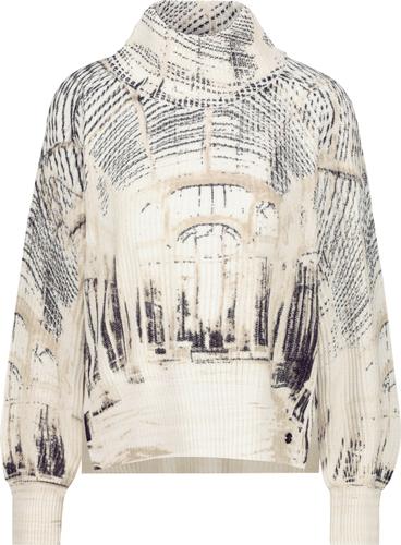 Strickpullover mit Gallery-Print 40 - Almond Gemustert