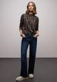 Print Shirt mit Tunnelzug 40 - Darkest Brown