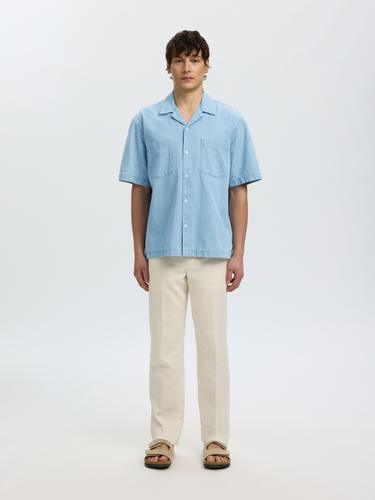 SLHRLXCARLO DENIM SS SHIRT RESORT