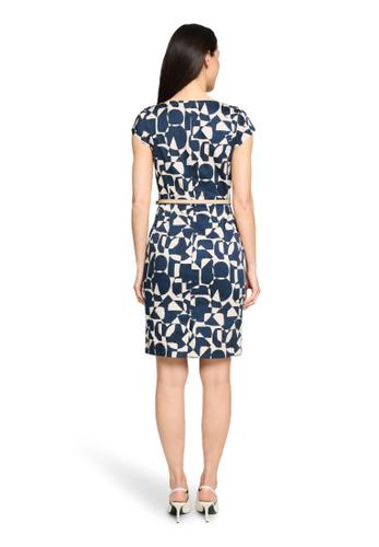 Etuikleid 38 Tailliert - Dark Blue/Nature