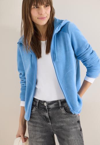 Fleecejacke mit Hoodie L - Fountain Blue