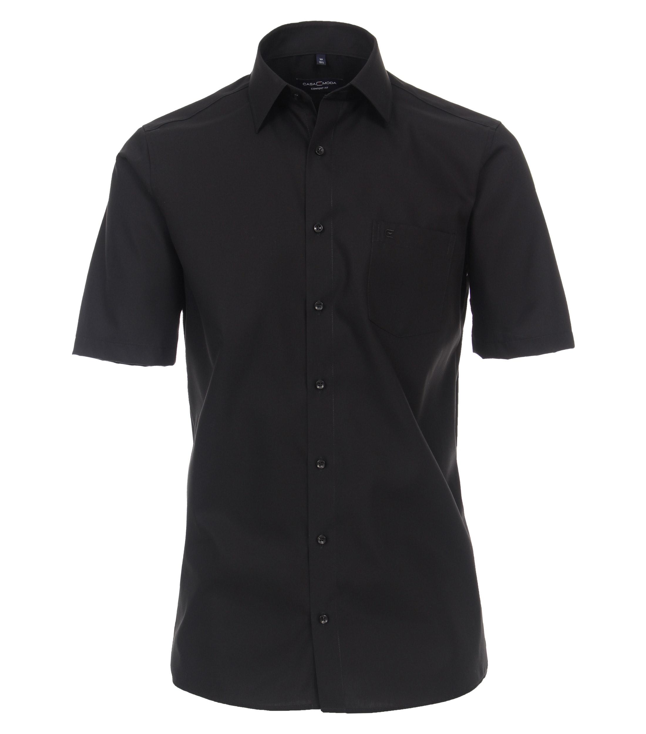Hemd Halbarm uninah 008070 42 Comfort Fit - Schwarz