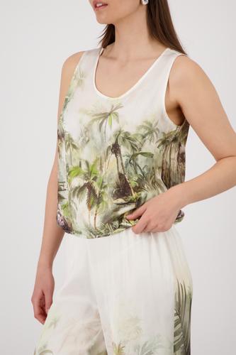 Top mit tropischen Print