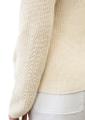 Pullover, V-neck, long-sleeve, half cardigan stitch