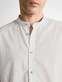 Regular Fit Hemd mit Leinenanteil M Regular Fit - White