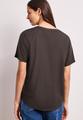 Kurzarm Bluse mit Turn-Up 36 - Espresso Brown
