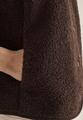 Weste aus Teddy-Material mit Rundhals XL - Macchiato Brown