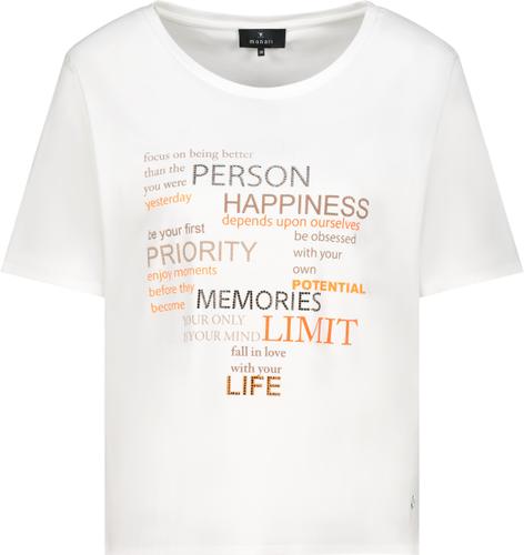 T-Shirt mit Strasssteinen 40 - Off-white