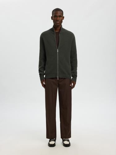 SLHDANE LS KNIT STRUCTURE FULL ZIP NOOS