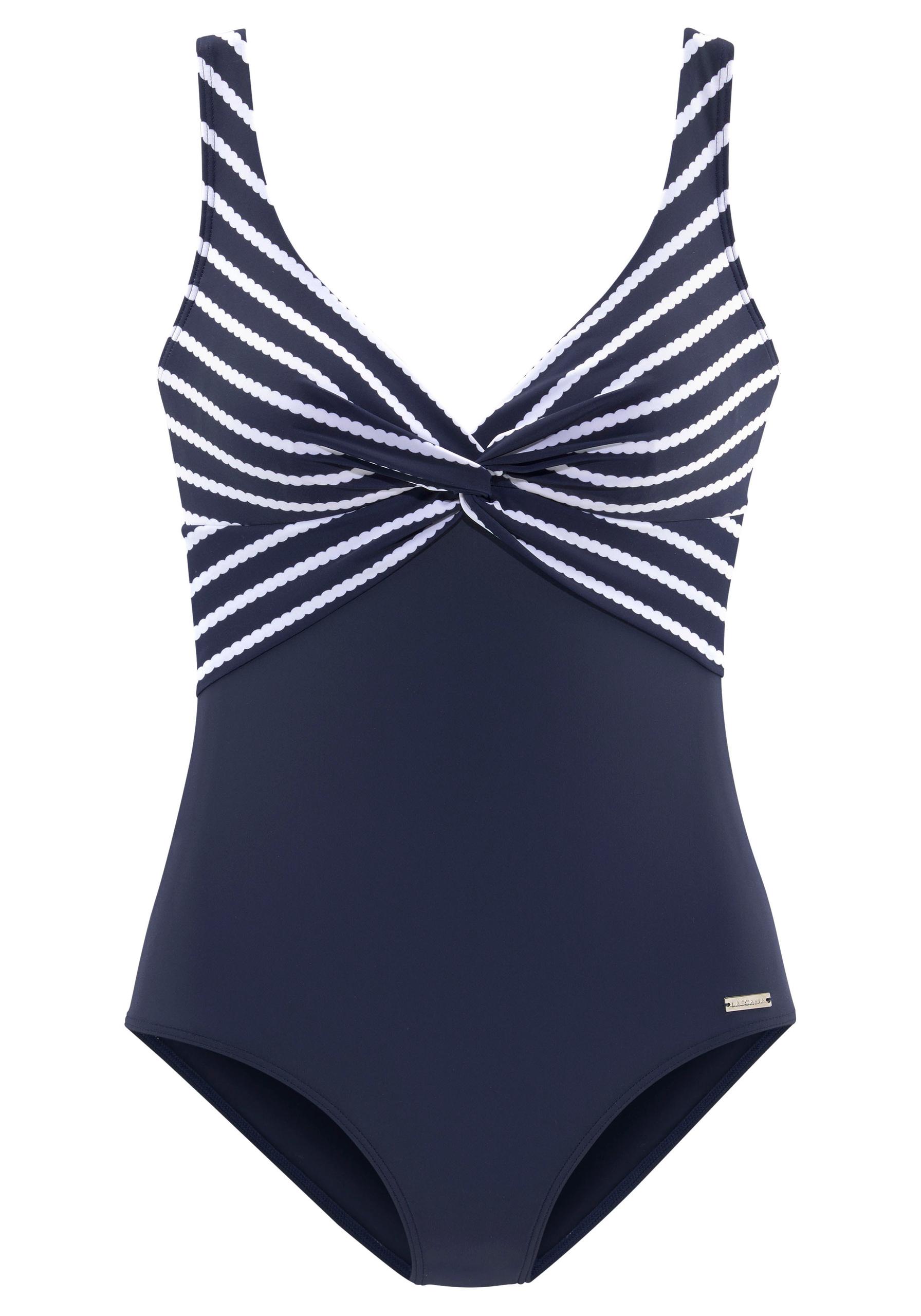 lascana Badeanzug 44F - Navy-white