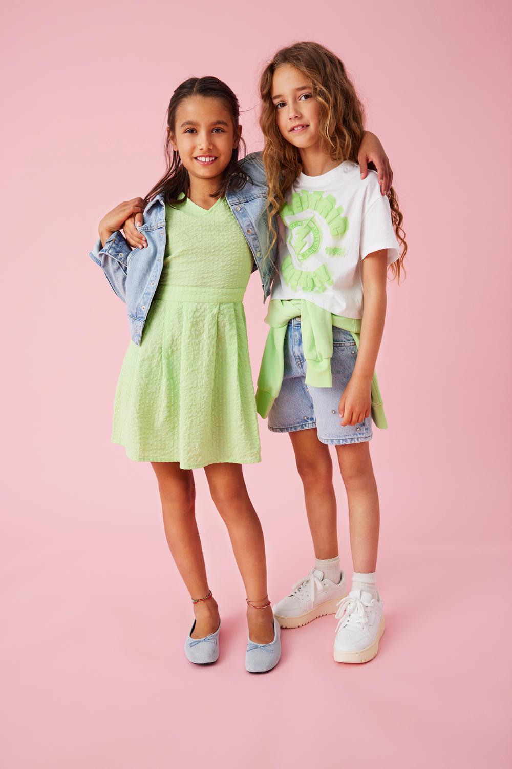 KOGDAPHNE LIFE S/S SHORT PRINTED TEE JRS 146/152 Locker geschnitten, verkürzt - Cloud Dancer