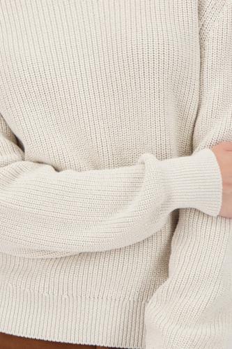 Strickpullover mit Lurex 46 - Almond