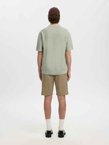 SLHMATTIS SS LINEN BLEND STRUC POLO NOOS