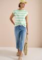 T-Shirt mit Streifen und Printdetail