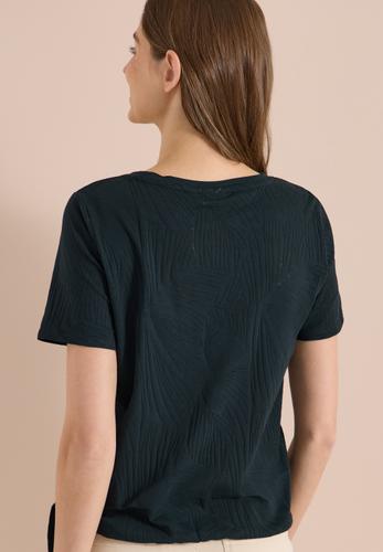 Shirt im Ausbrenner-Look mit Wording