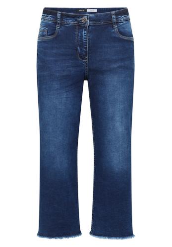 3/4 Wide Leg Jeans im Loose Fit 29/3/4 Hosen - Mid Blue Used Wash