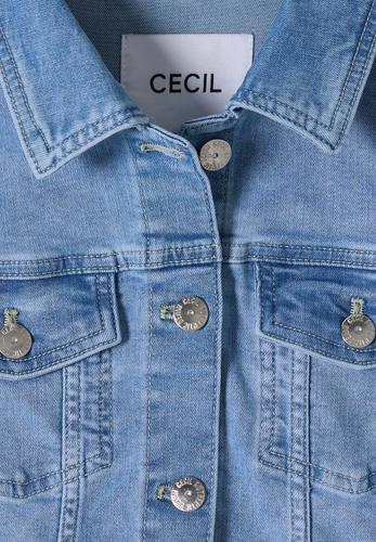 Jeansjacke mit Brusttaschen und Knöpfen L - Light Blue Washed