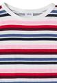Kurzarm Shirt mit Multicolor Streifen XL - Universal Blue