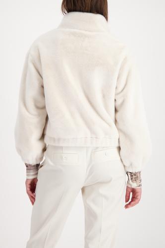 Flauschige Jacke mit Taschen 40 - Almond